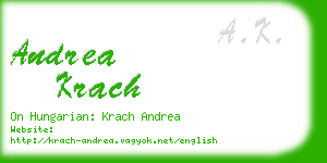 andrea krach business card